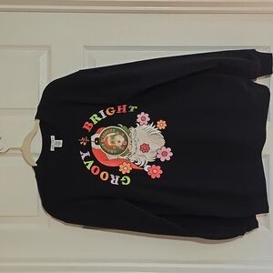 Better Together New Black Groovy & Bright Embroidered Sweatshirt XS, S Or M
